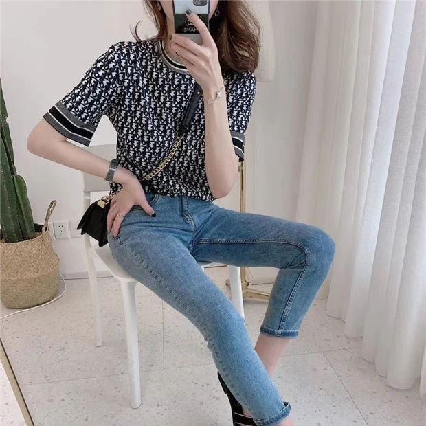 Ice Silk Knit T-shirt PD10041105
