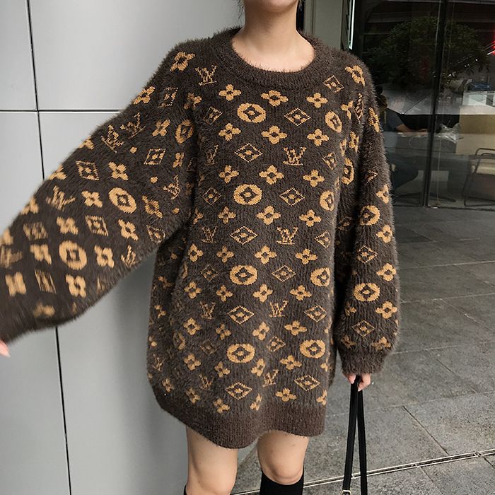Thickened pullover outer knitted sweater 1024110126