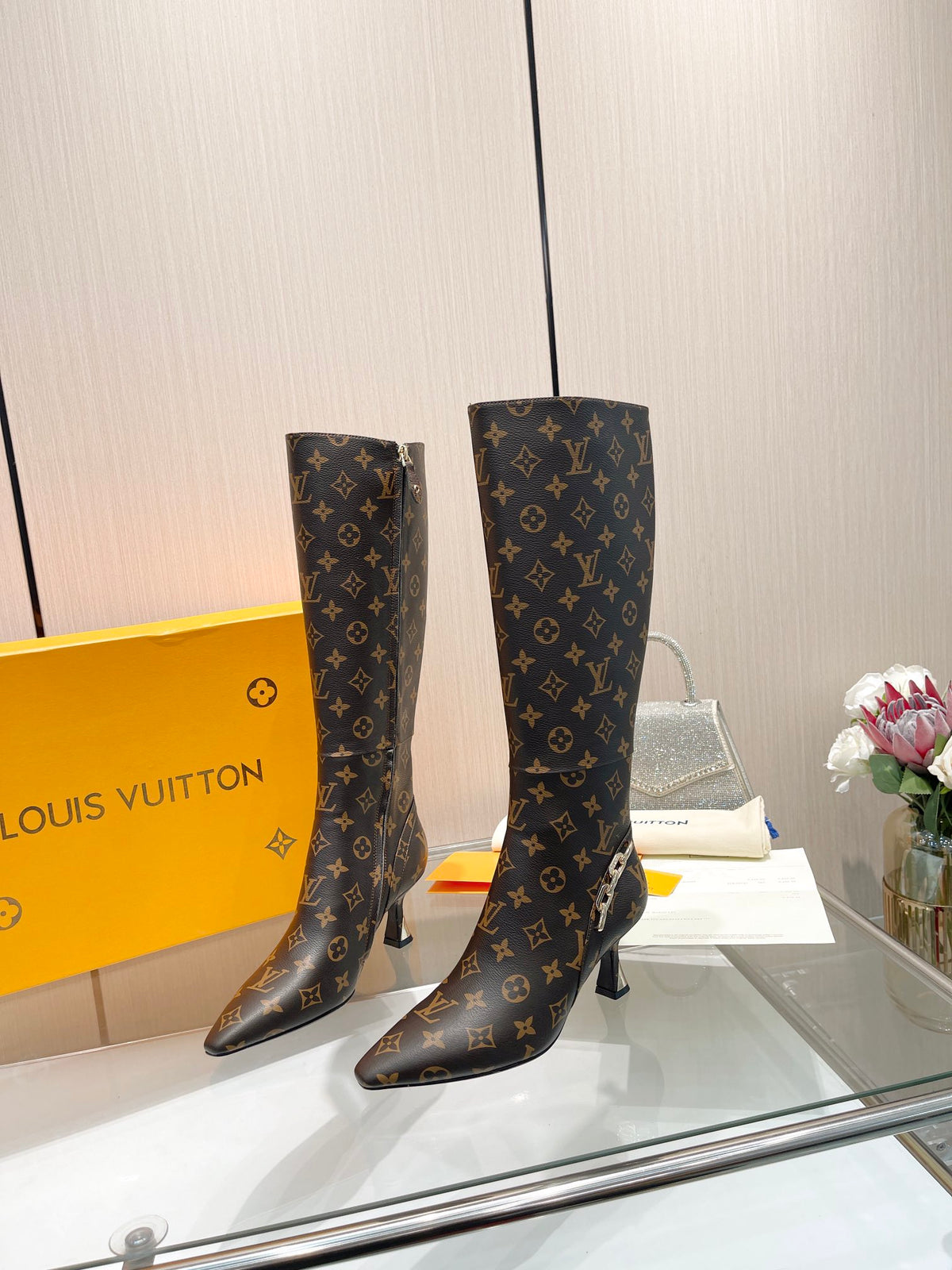 L new fashion printed leather boots 0724102308