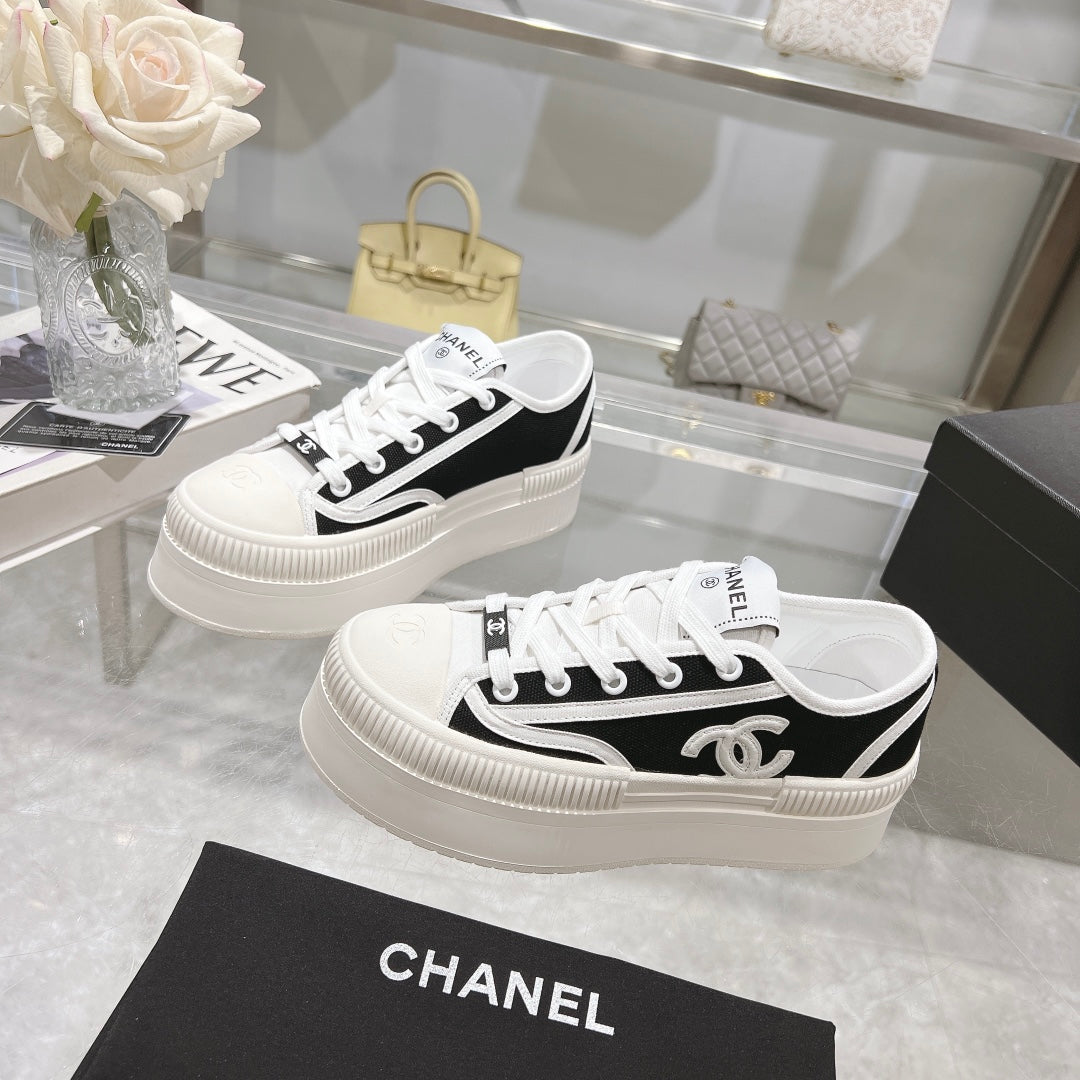CH New Platform Canvas Biscuit Shoes fb04240909028