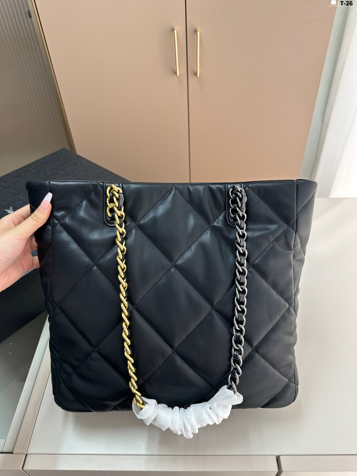 Y fashion rhombus chain tote bag 0724061208