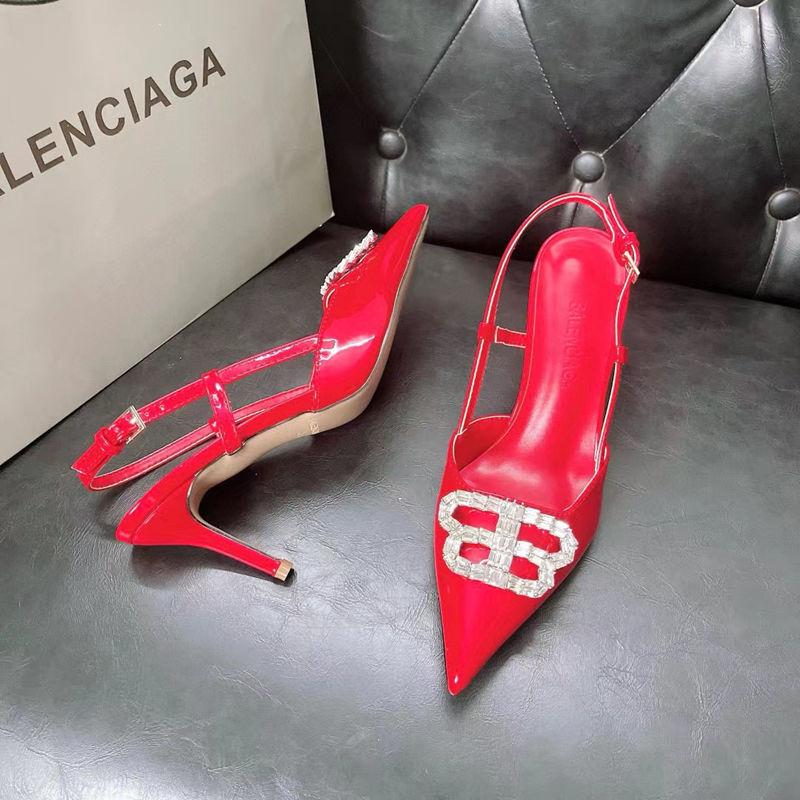 Fashion Rhinestone Toe Covered Sandals Pointed High Heels 1024070809