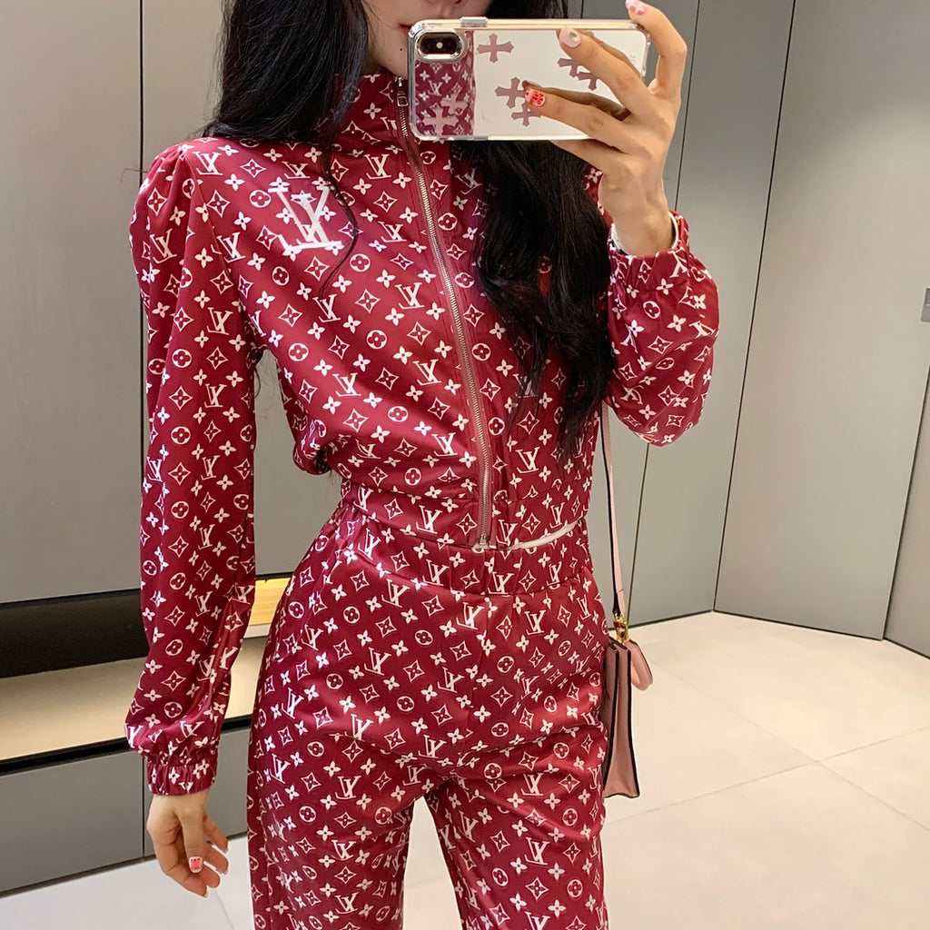 V Fashion letter print set 0724101111