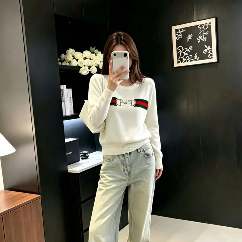 New Fashion Women's Horsebit Knit Sweater DM1326091830