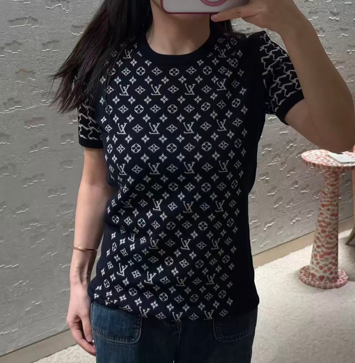 New fashionable short-sleeved knit top 0726010505