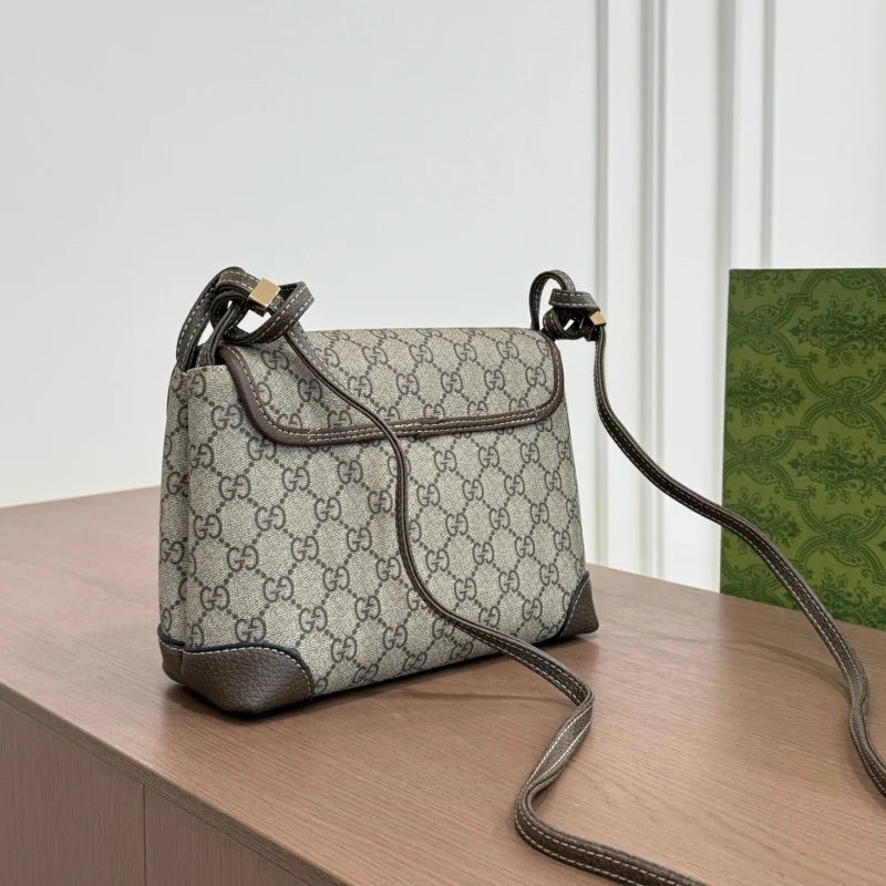 New Fashion Unisex Vintage GG Monogram Flap Crossbody Shoulder Bag CWT1326090714