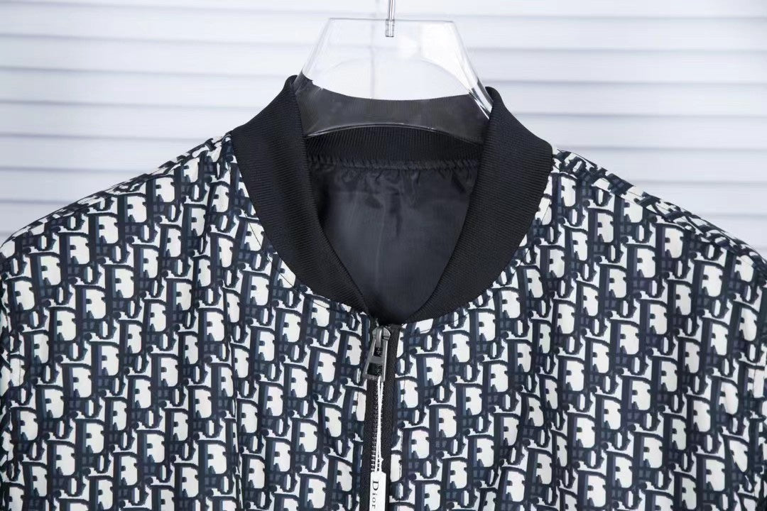 New style double-layered two-color baseball uniform cardigan jacket with old flower all over printing XC0823092717