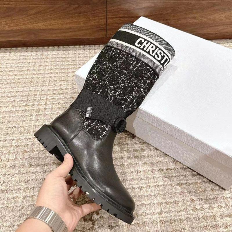 Embroidered  Boots Women's Autumn And Winter Boots High Boots New Knight Letter Short Boots-PD05202340402