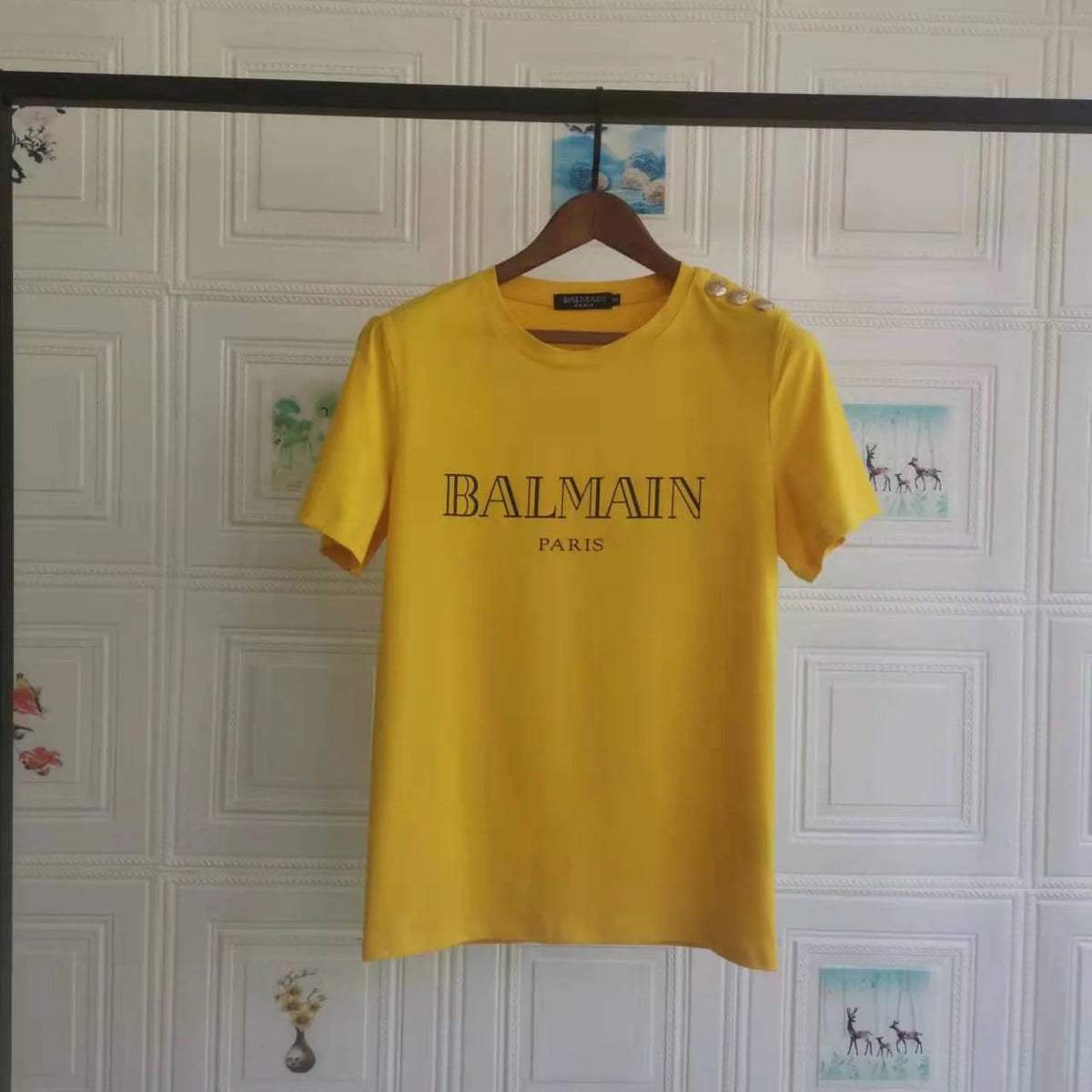 New Short Sleeve Bronzing Letter Cotton Loose T-Shirt 1024071806