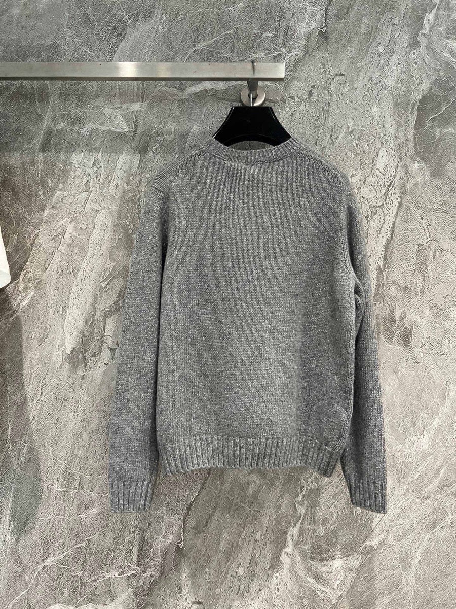 High-Gram Cashmere-Wool Blend Sweater Grey 0725022709
