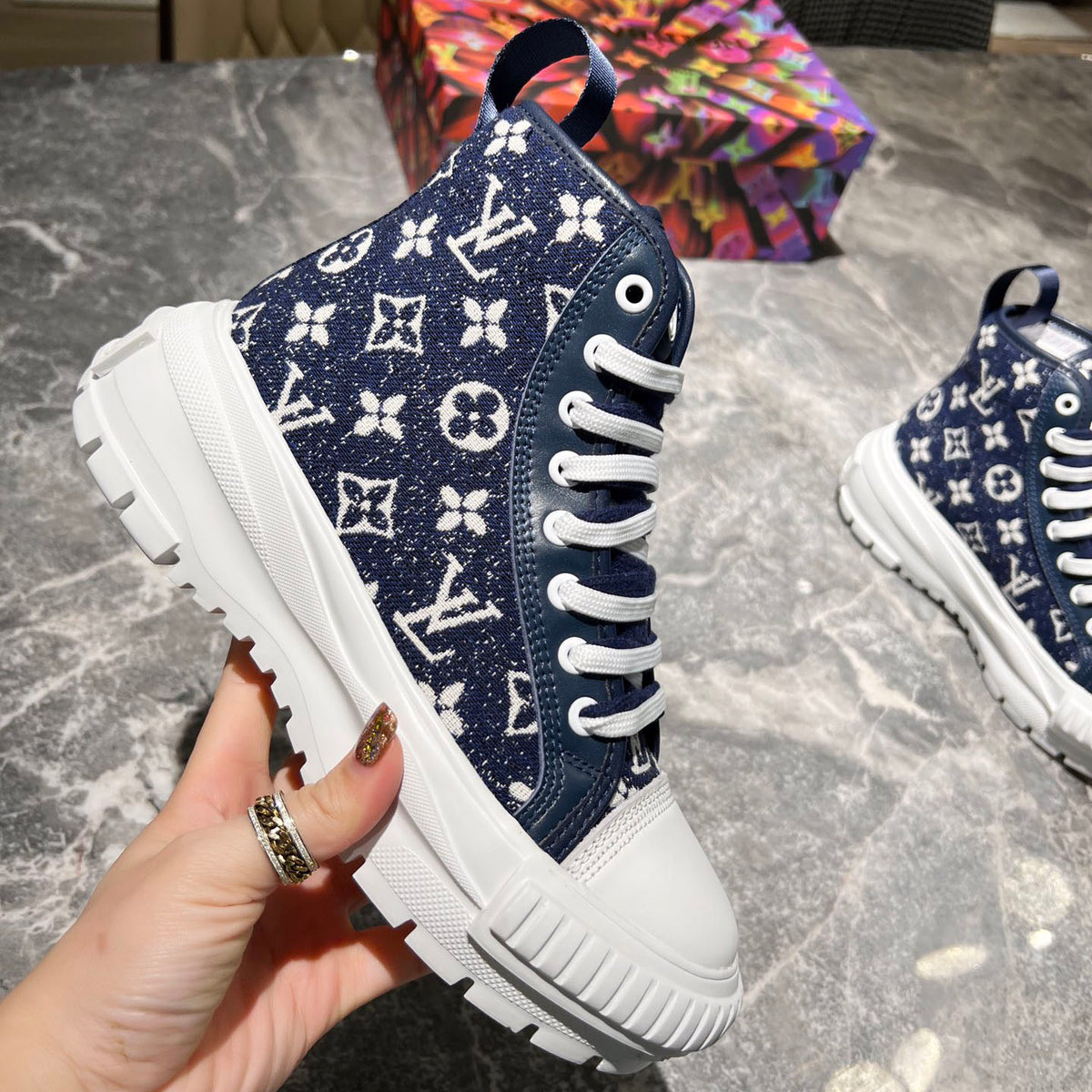 L Monogram Denim Squad Sneaker 1824071803