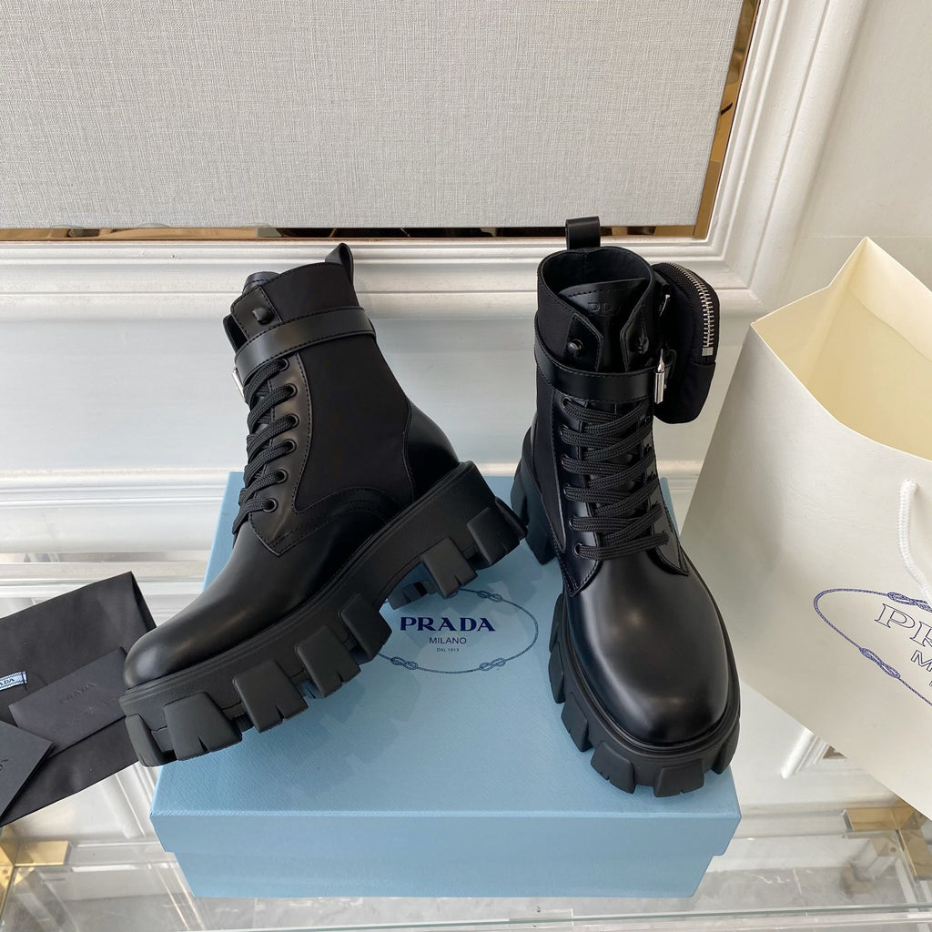 P Fashion Nylon Patchwork Pocket Boots 0724111204