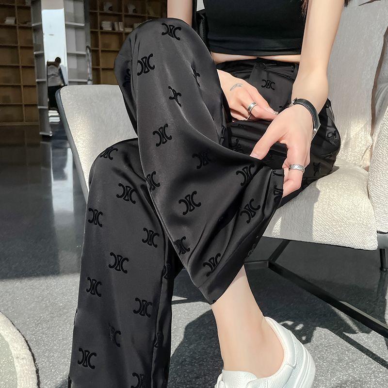 New Suit High Waist Dape Loose Straight Leg Pants 1024042716
