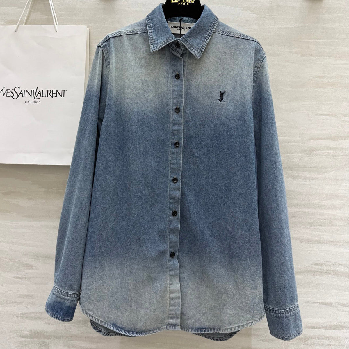 YS New Gradient Washed Denim Shirt 1025033105