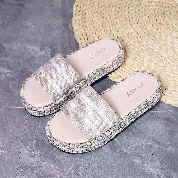 New letter outerwear thick sole sandal PD042510