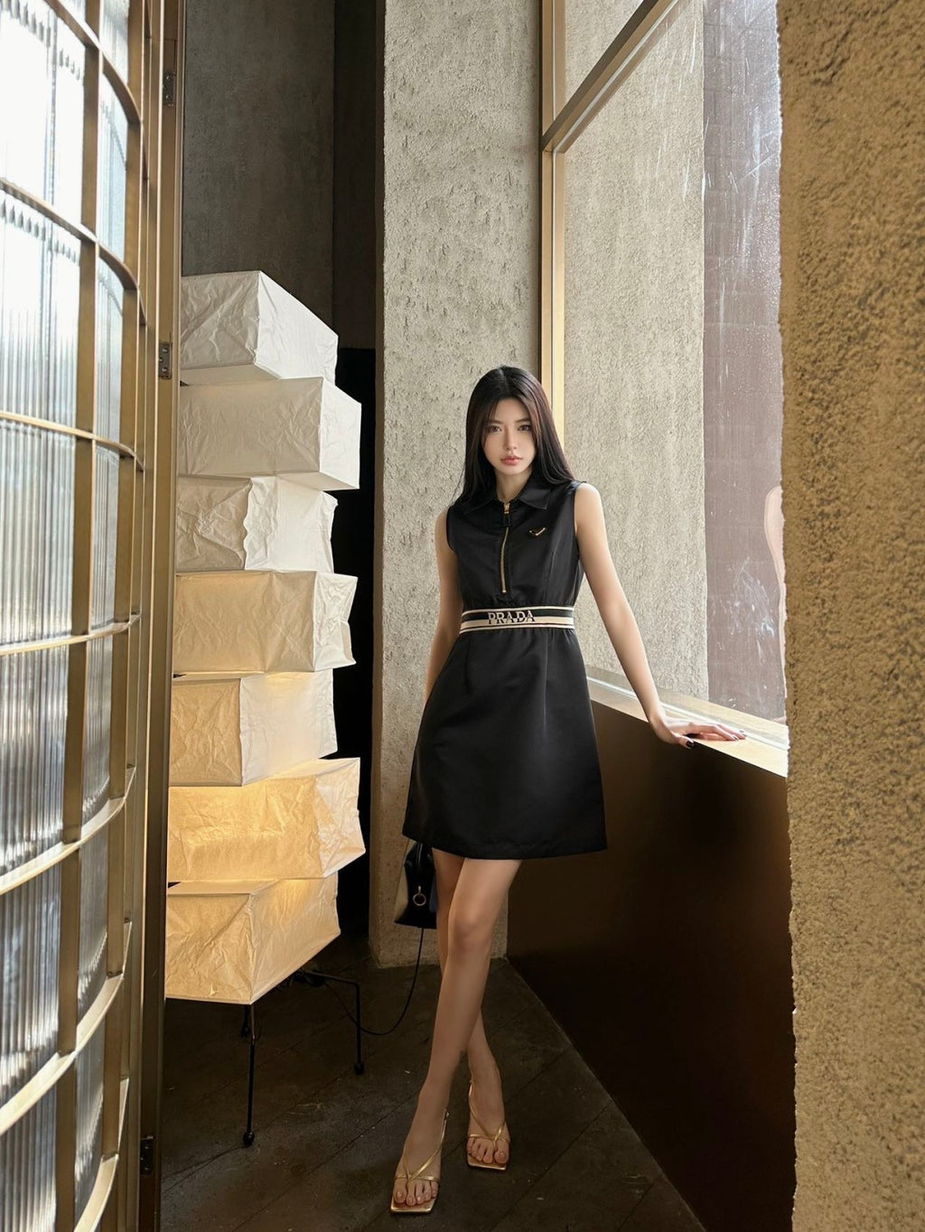P new three-dimensional waist dress 0725040903