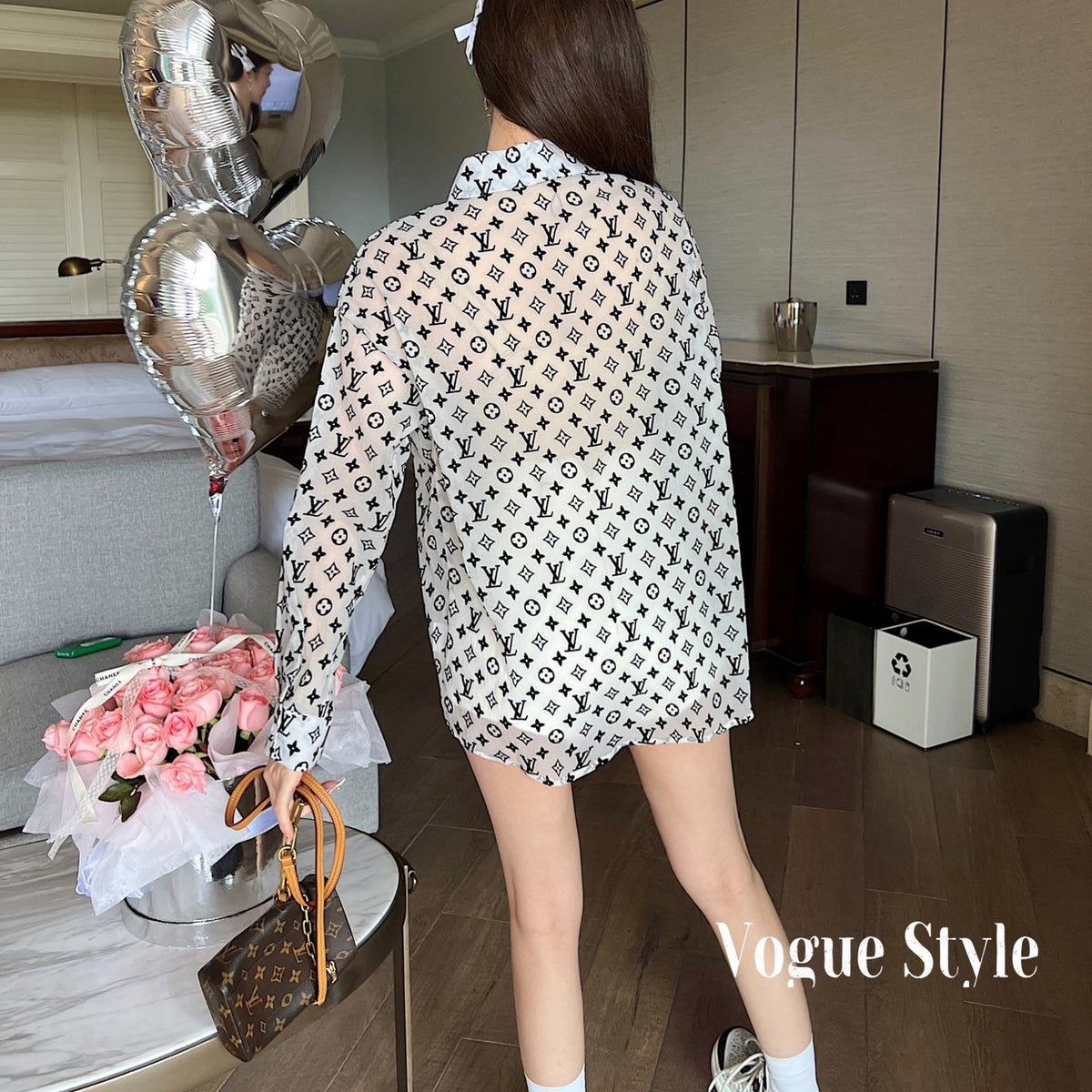 Ladies LOGO letter shirt-03