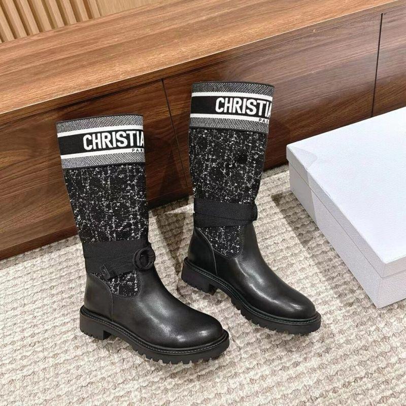 Embroidered  Boots Women's Autumn And Winter Boots High Boots New Knight Letter Short Boots-PD05202340402