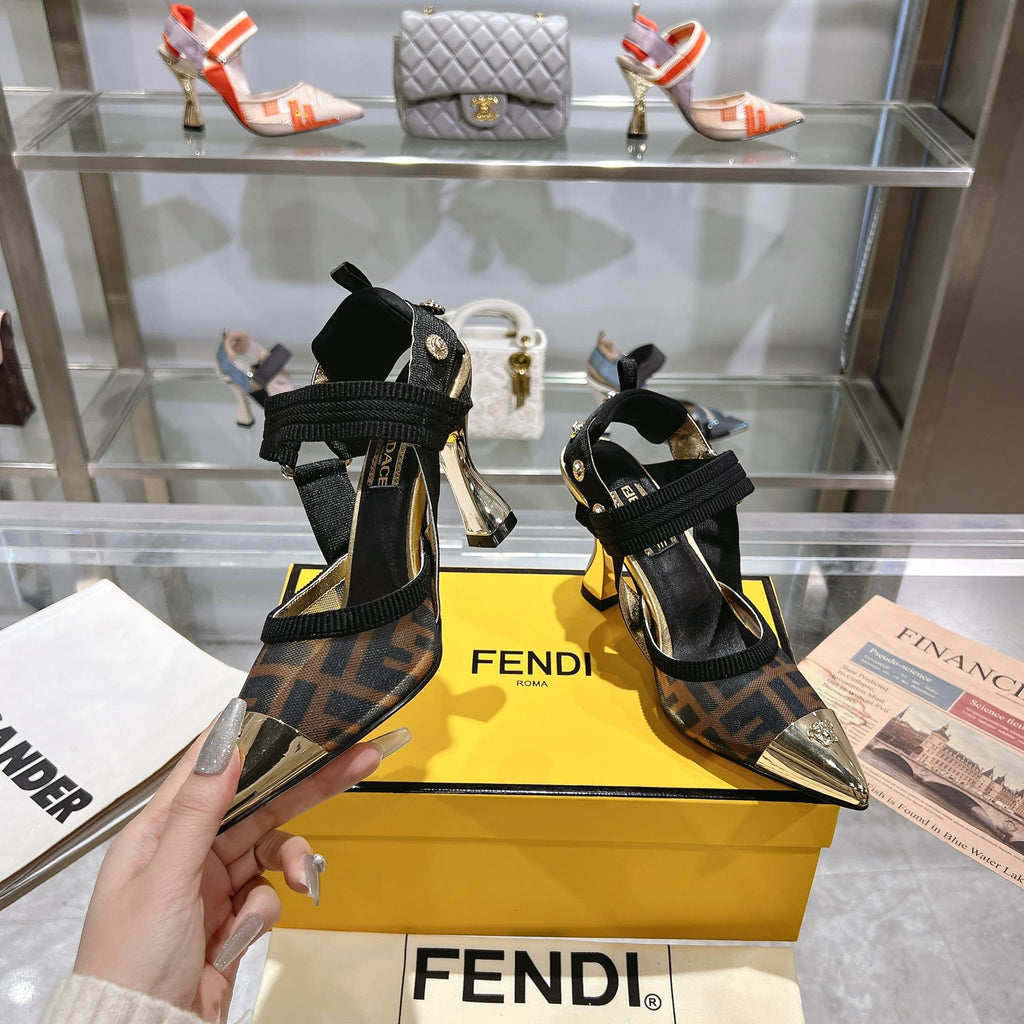 fashion printed pointed high heels 0725031801