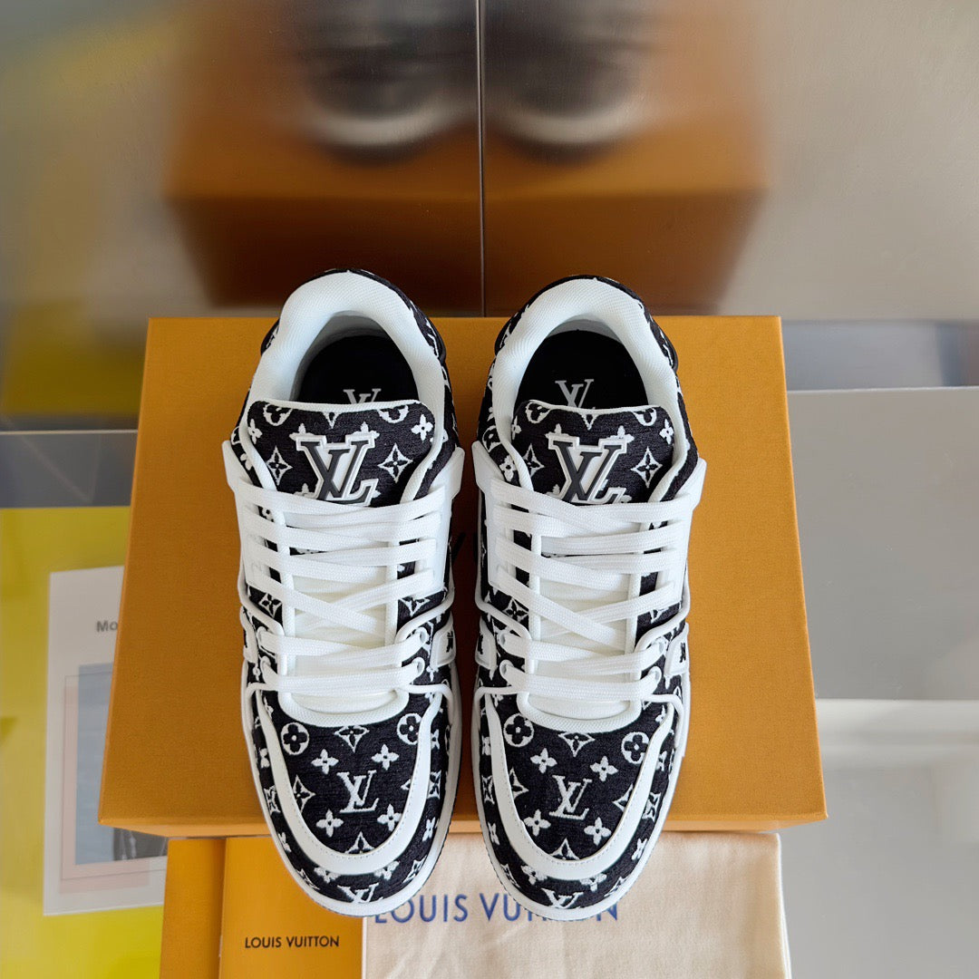 L couple limited series casual denim print sneakers 0725012402
