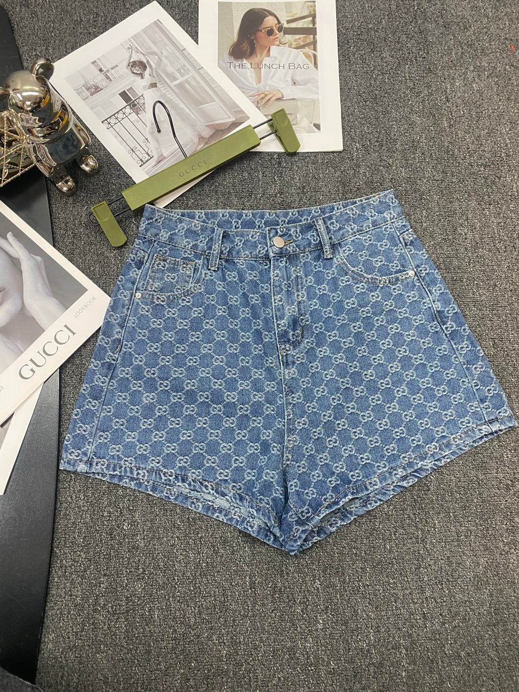 fashion print denim shorts 0725051908
