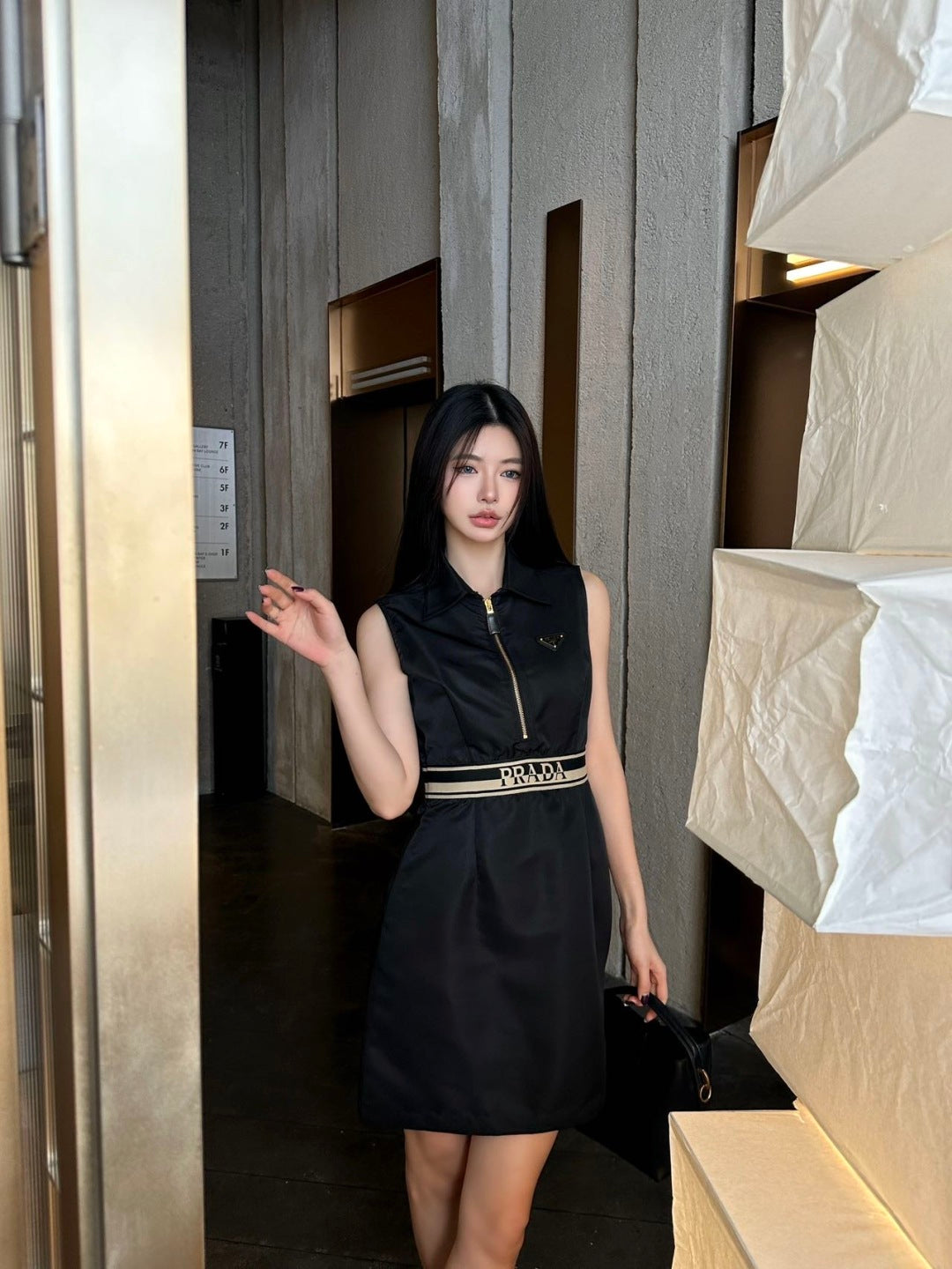 P new three-dimensional waist dress 0725040903