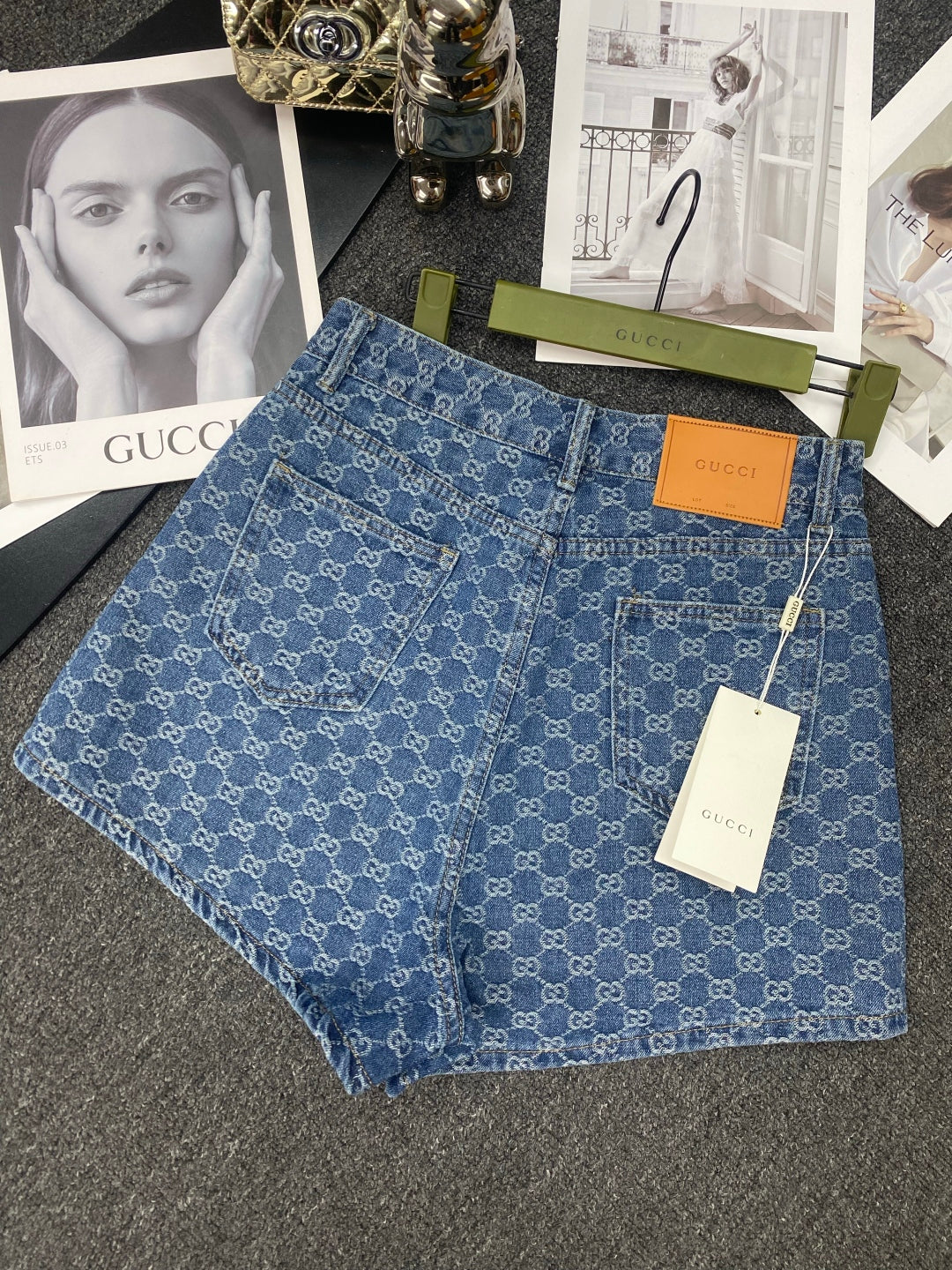 fashion print denim shorts 0725051908