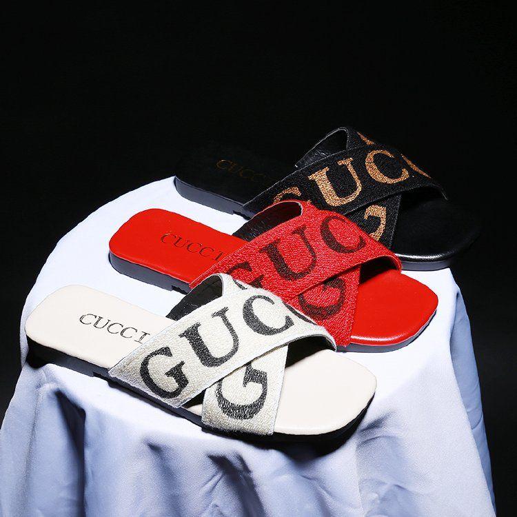 New Cross Elastic Flat Sandals And Slippers 1024040307