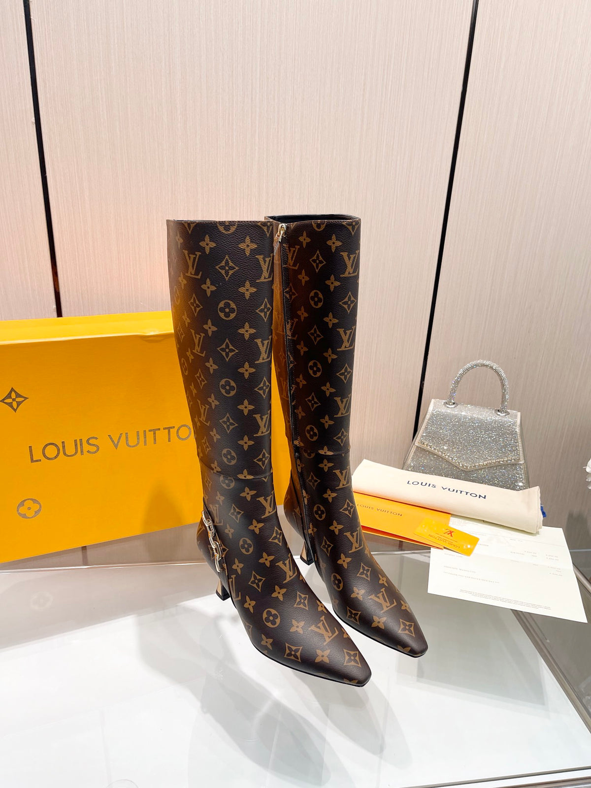 L new fashion printed leather boots 0724102308