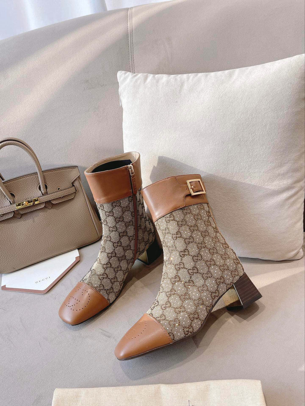 Fashion hollow  hollow carved print high heel boots 0724102314