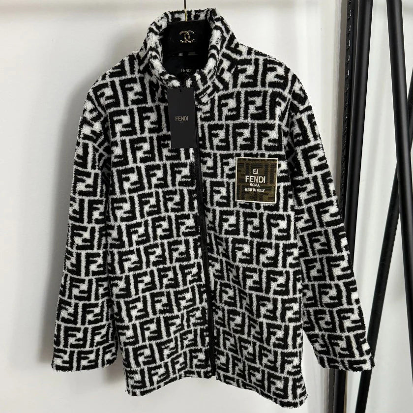 Stand-collar long-sleeve zip-up jacket Women 1025102021