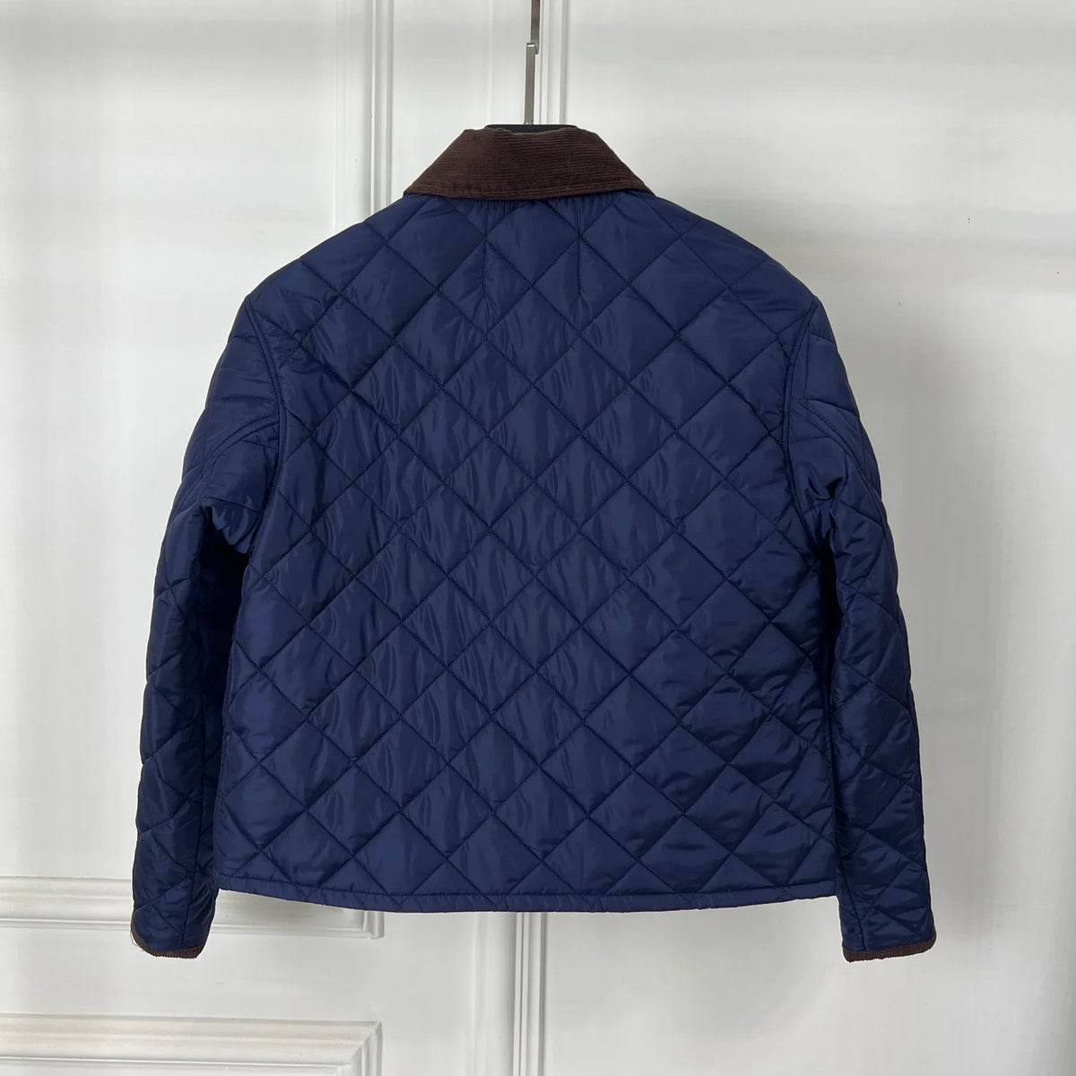 New Diamond-Patterned Cropped Cotton Jacket for Women 10251018