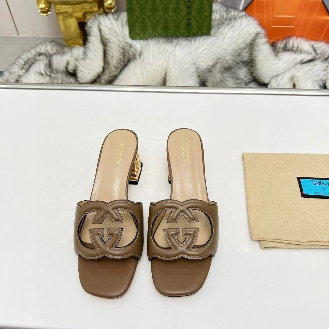 New Classic Leather Embossed Square Toe Plus Size Flat Sandals 1024062713