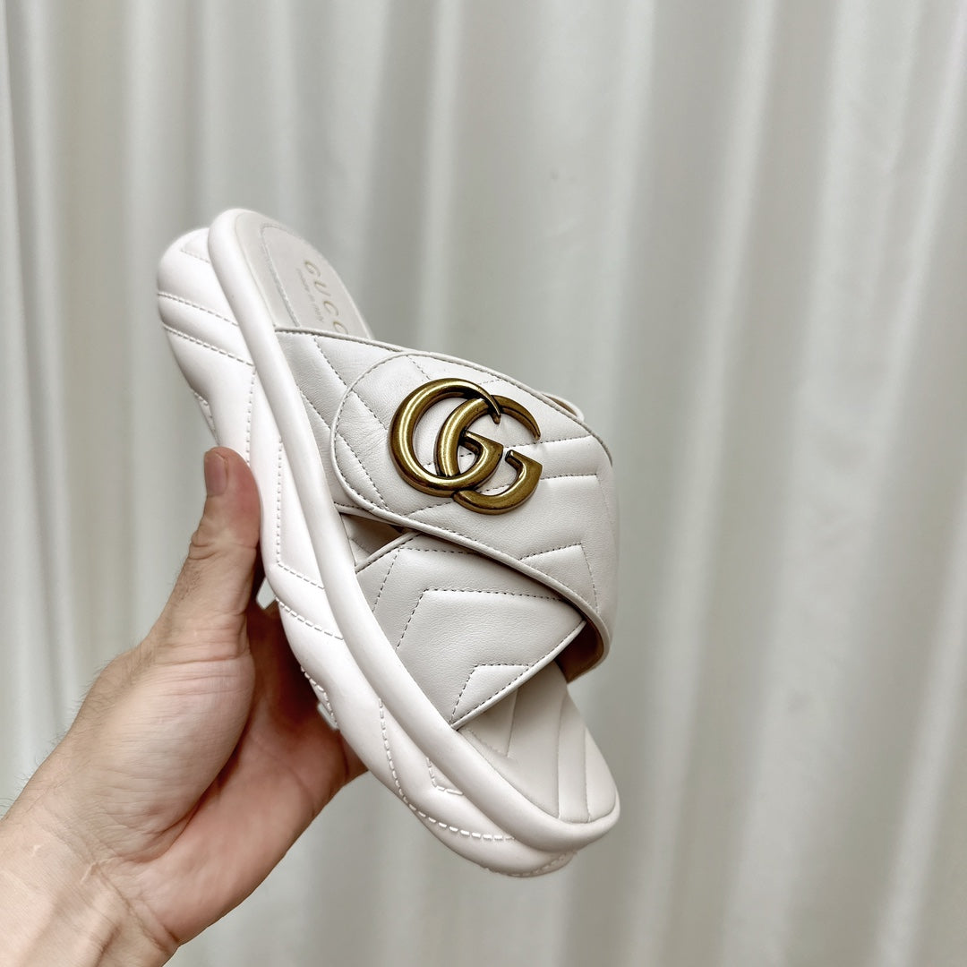 G Buckle Platform Beach Slippers 1824061306