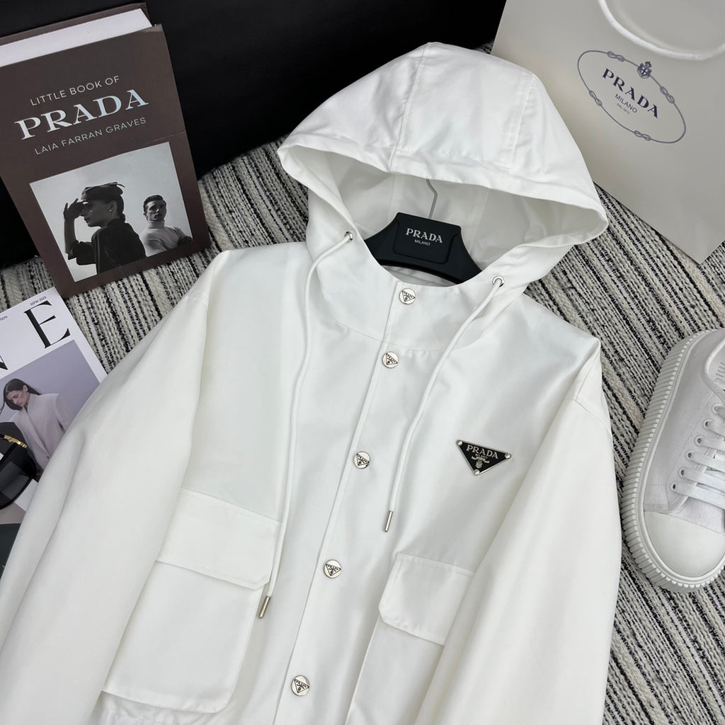 PR Short casual hooded trench coat jacket 1824091006