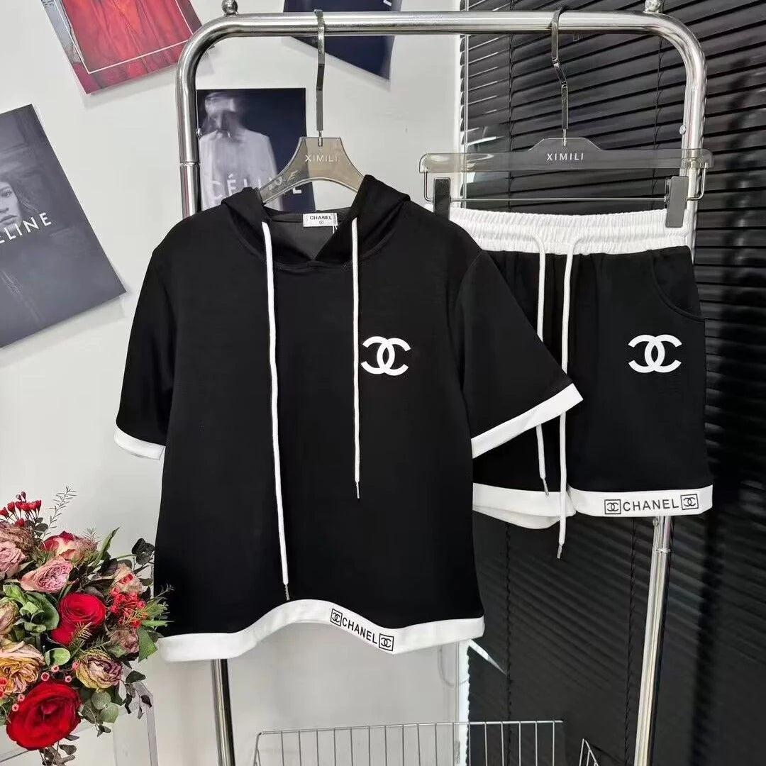 New Sweater Shorts Embroidery Sports Leisure Suit 1024031203