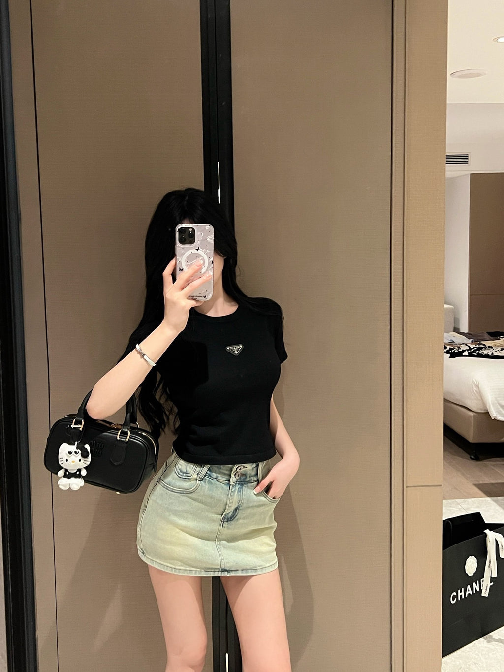 P 24ss new ice silk knitted short sleeves 0724071813