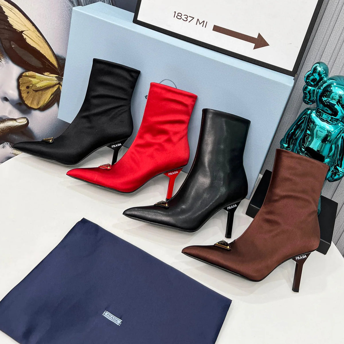 New Fashionable Thin Heel Pointed Short Boots 1024102402