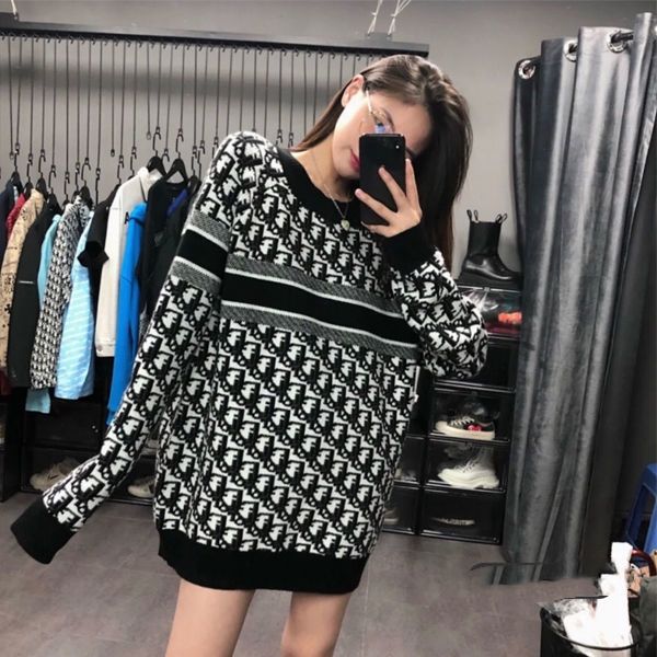 D Print Knitted Sweater 0823120406