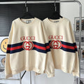 Contrast color band crew neck sweatshirt XC0823092710