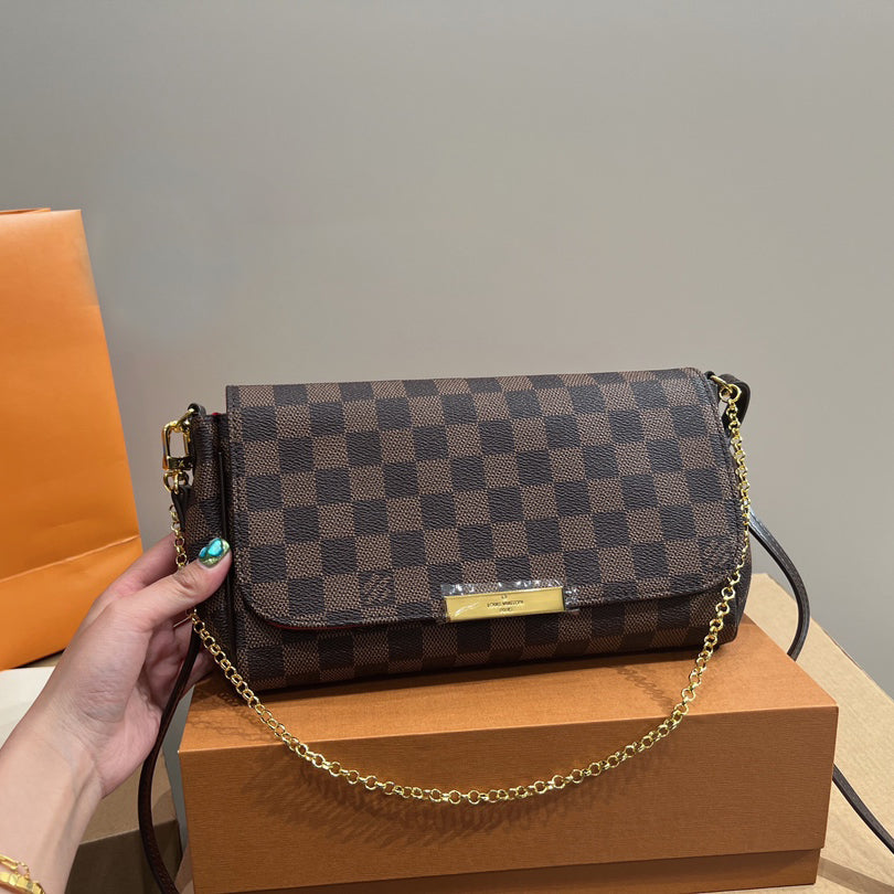 Ladies Check Messenger Bag