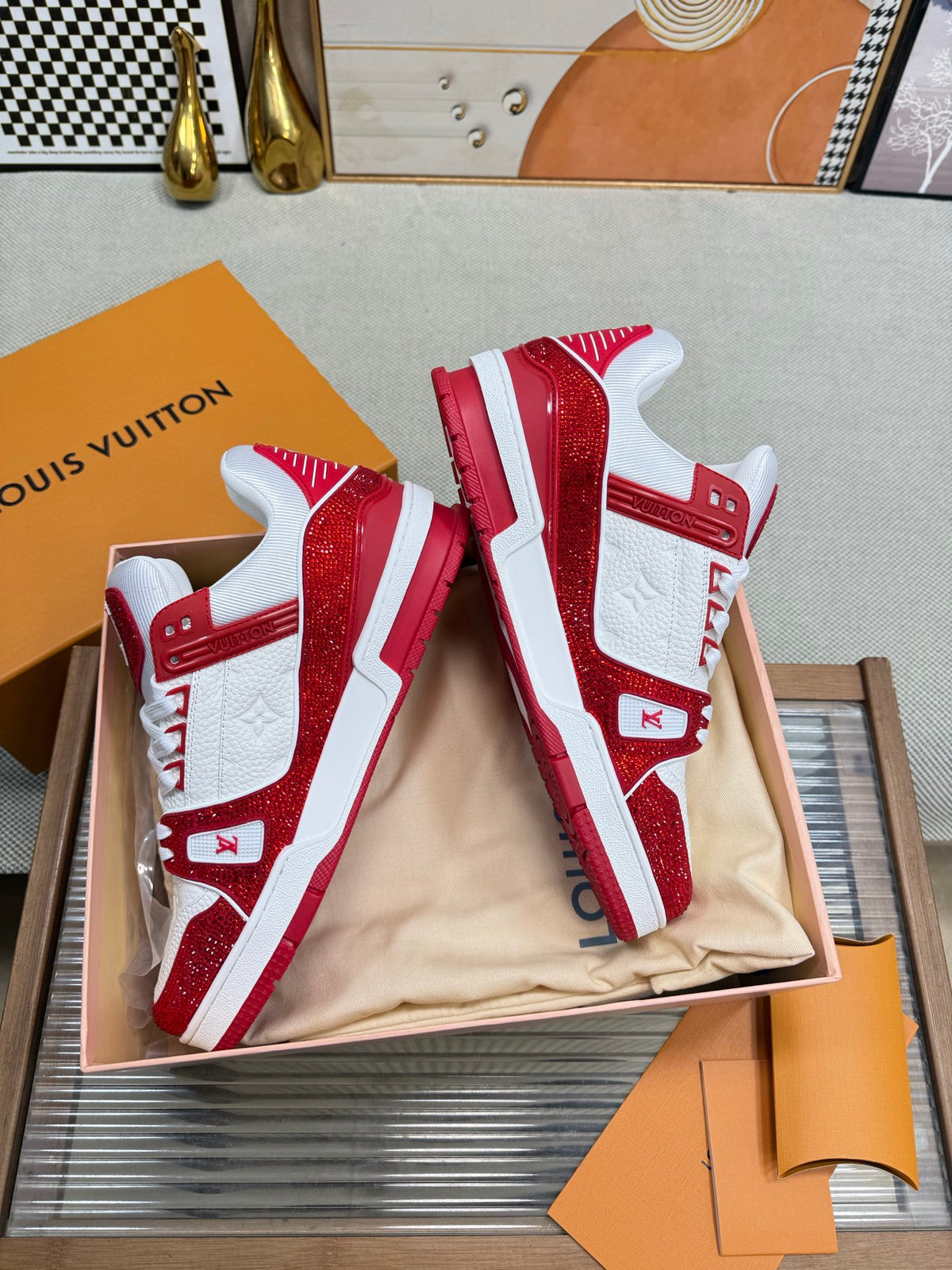 L trainer fashion diamond sneakers 0725032601