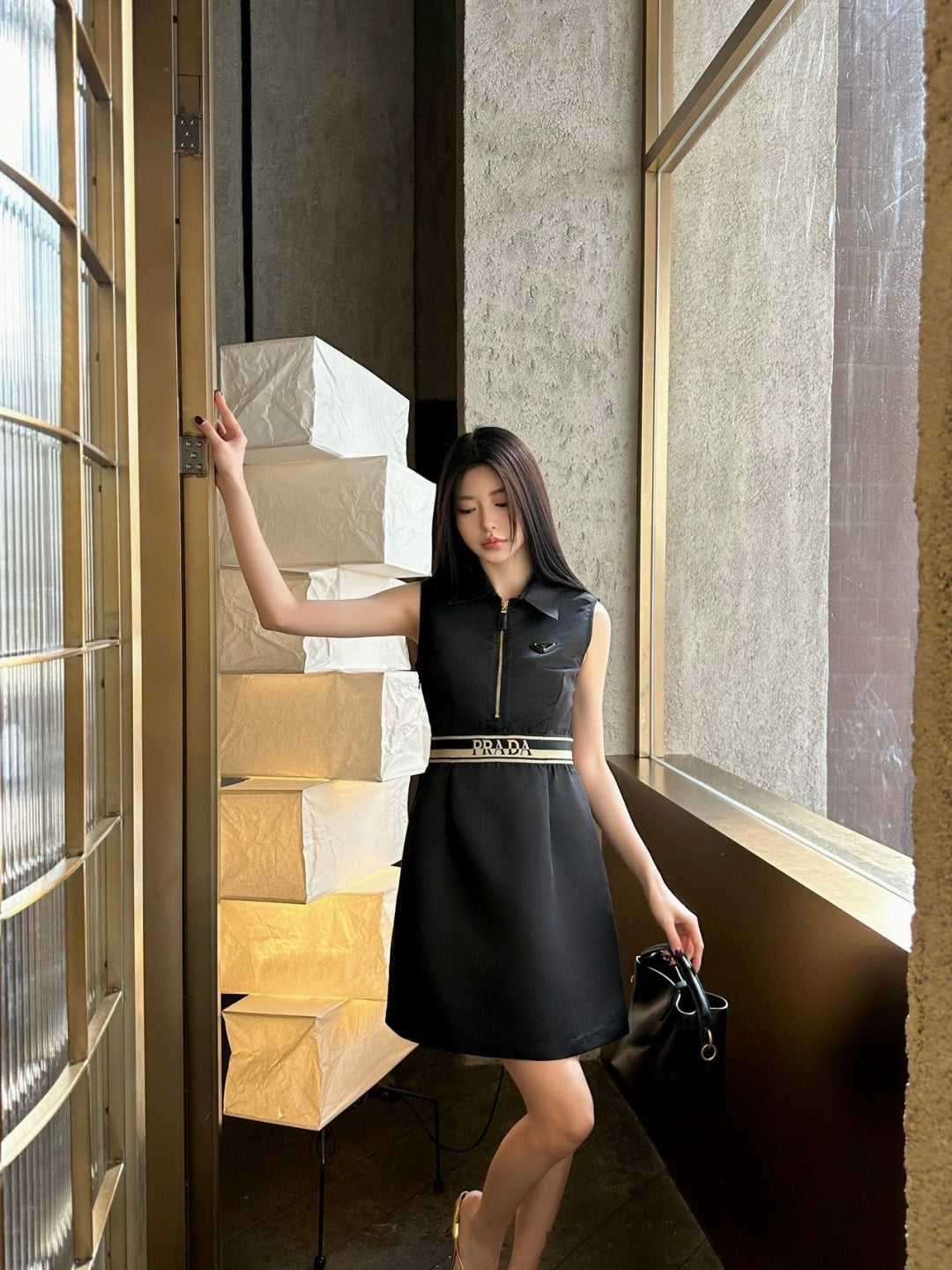 P new three-dimensional waist dress 0725040903
