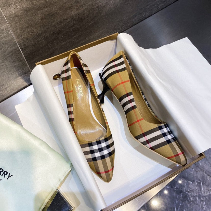 B-Luxury Plaid Pumps XC07071002