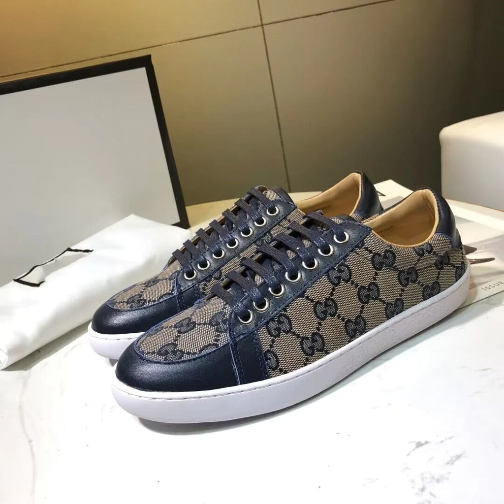 High Quality Casual Print Couple Genuine Leather Sneakers 1024031214