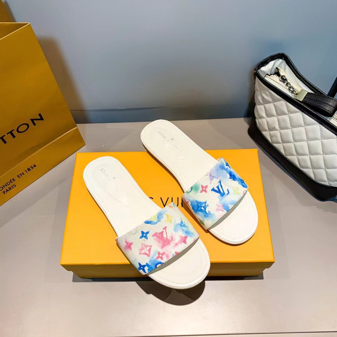 color print slippers 03211