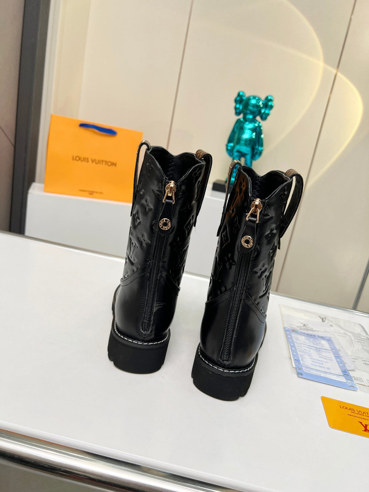 L fashion printed leather martin boots 0724102312