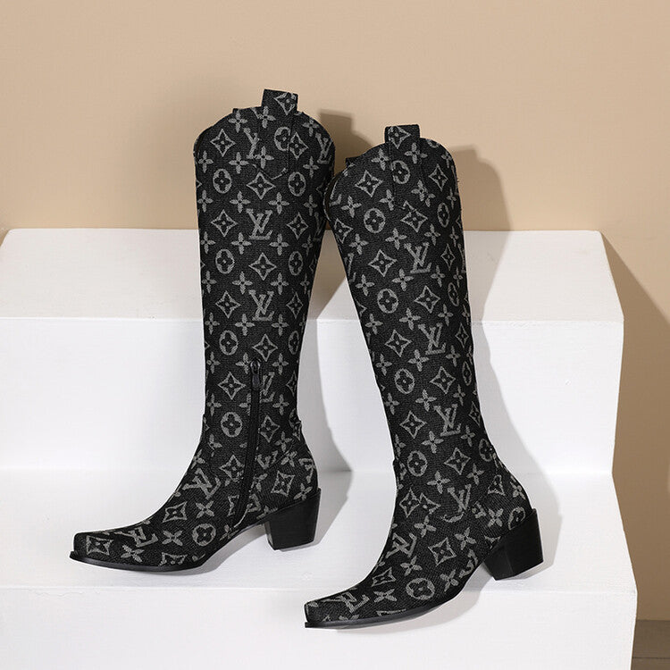 Fashion Autumn Mid Heel High Boot PF1023101323