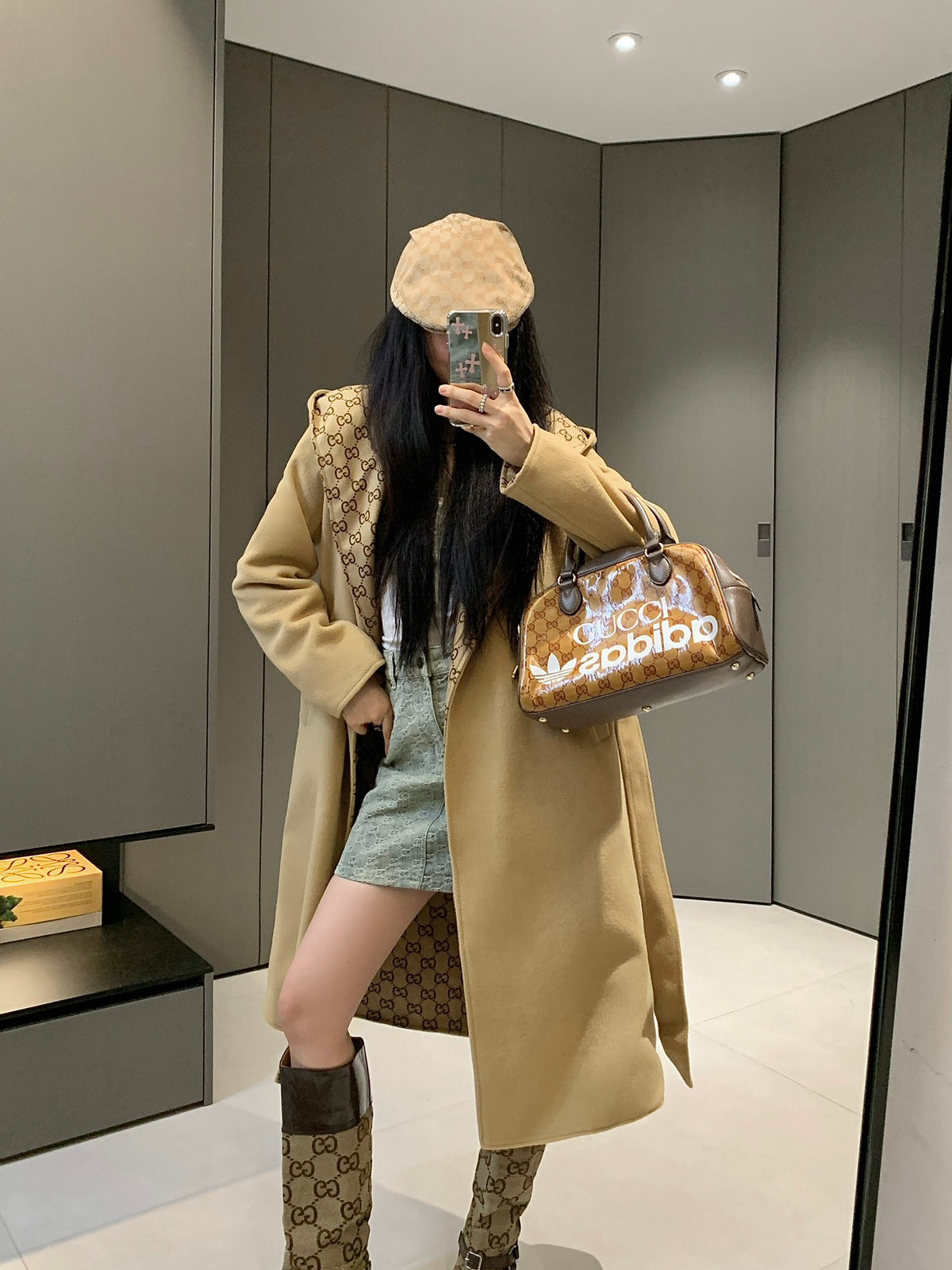 Takin wool double-sided woolen trench coat 0724101112