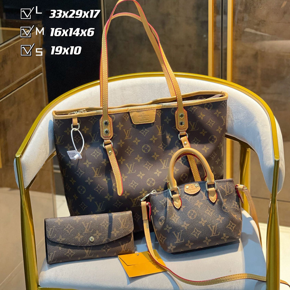 New fashion design style all-match three-piece bag S14
